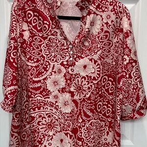 Cherry Betty Floral Red Women's Top